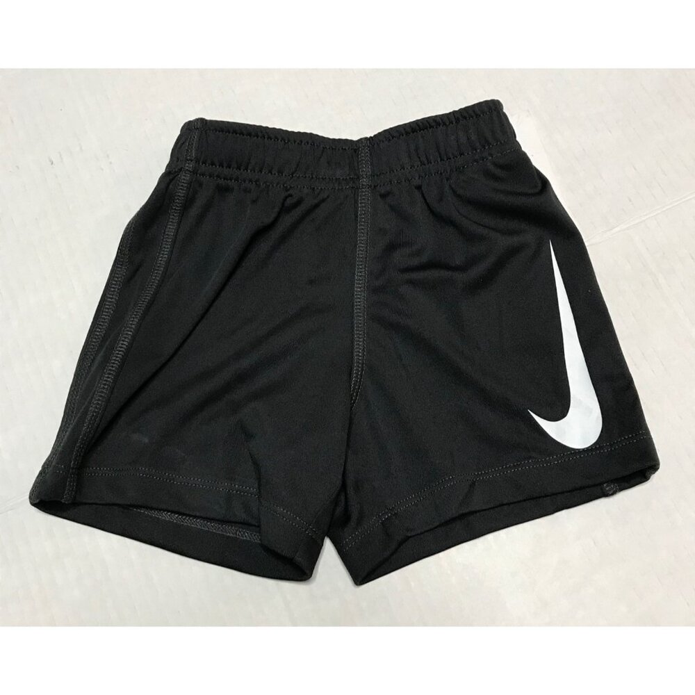 Nike Dri Fit Toddler Athletic Shorts 12M Black Infant Baby Walking Swoosh New